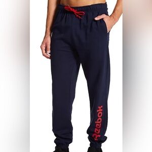 Reebok Blue Jogger Sweatpants with Tapered Fit
